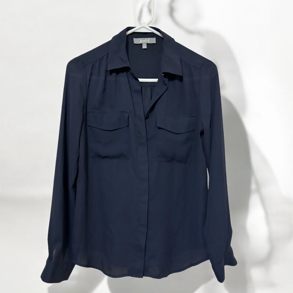 Marled Reunited Navy Button Down